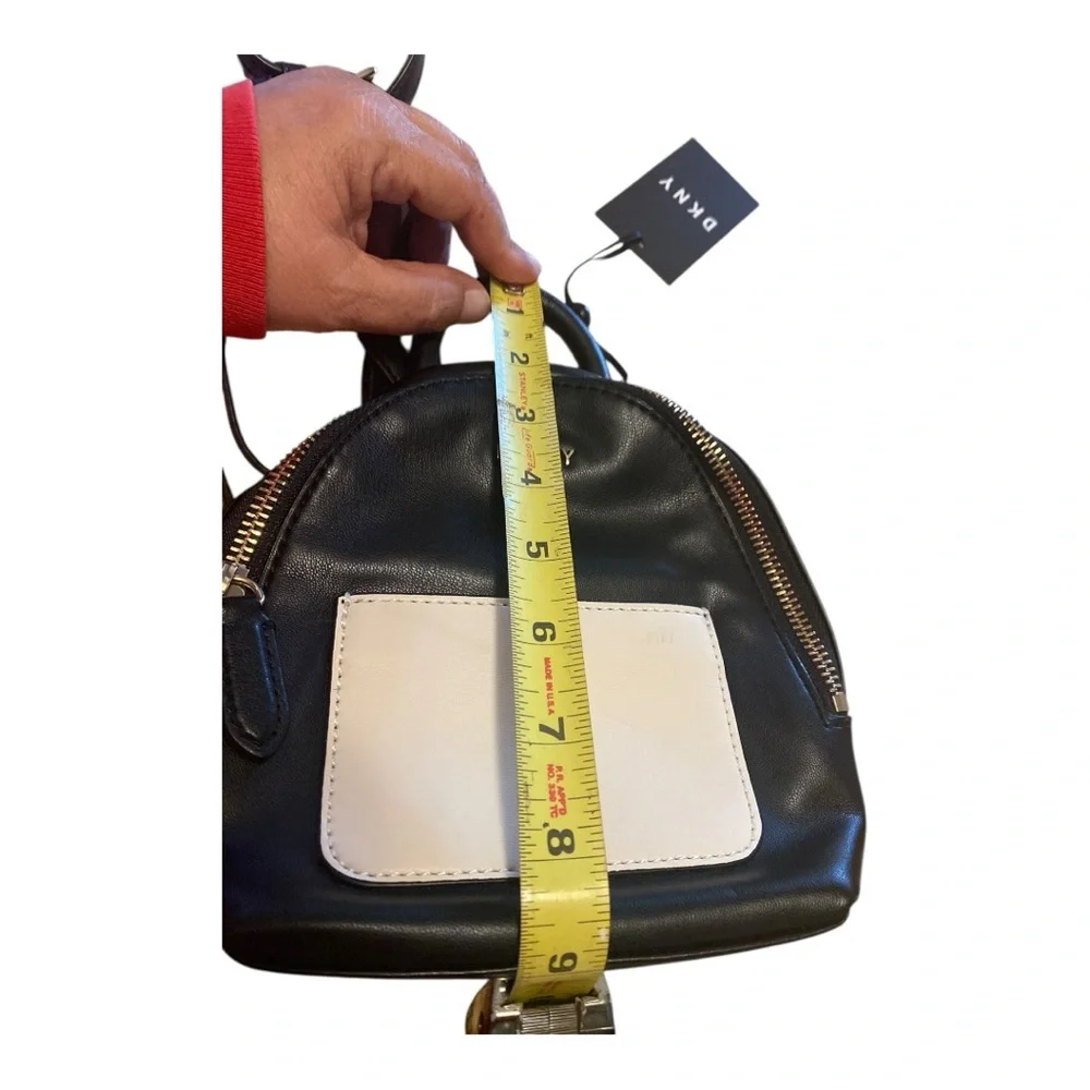 DKNY Bryanna Mini Stylish Black and Cream Backpack